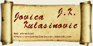 Jovica Kulašinović vizit kartica